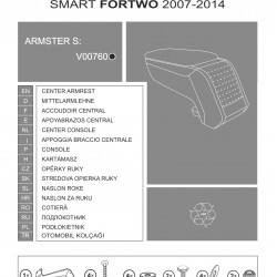 Cotiera Armster Standard SMART FORTWO 2007-2014 negru