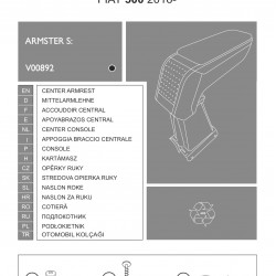 Cotiera Armster 3 FIAT 500 2016-prez benzina capac material textil, neagra
