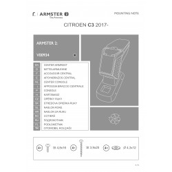 Cotiera Armster 2 CITROEN C3 2017-Prezent negru