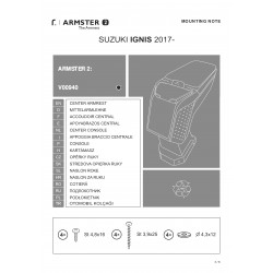 Cotiera Armster 2 SUZUKI IGNIS 2017-prez capac piele eco, neagra, cu portofel