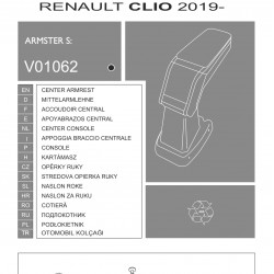 Cotiera Armster S RENAULT CLIO 2019-prez capac piele eco, neagra
