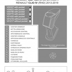 Cotiera Armster 2 RENAULT CAPTUR 2013-2017 negru fara portofel