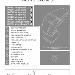 Cotiera Armster 3 MAZDA 2 2015-prez capac piele eco, neagra