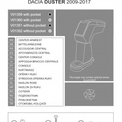 Cotiera Armster 2 DACIA DUSTER 2009-2017 negru si gri fara portofel