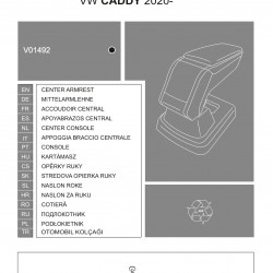Cotiera Armster Standard VW CADDY 2020-Prezent negru